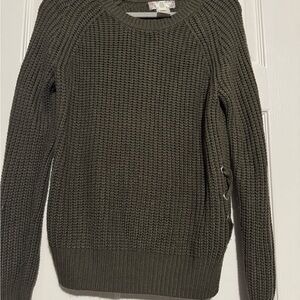 Pink Rose Women's Olive Green Crewneck Sweater